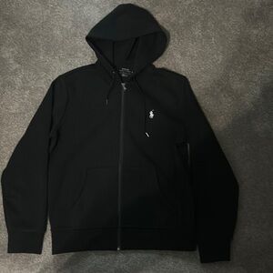 M/M Polo Ralph Lauren Double-Knite Full Zip Up Hoodie Black